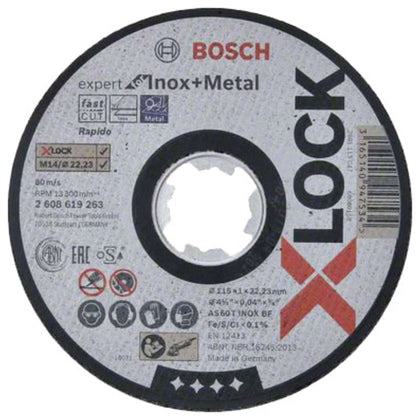 Bosch-A Disco Per Inox Xlock D 115X1,0 Mm