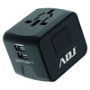 Adattatore Universale Travel Bk Us/Eu/Aus/Uk Plugs 2Usb Ports