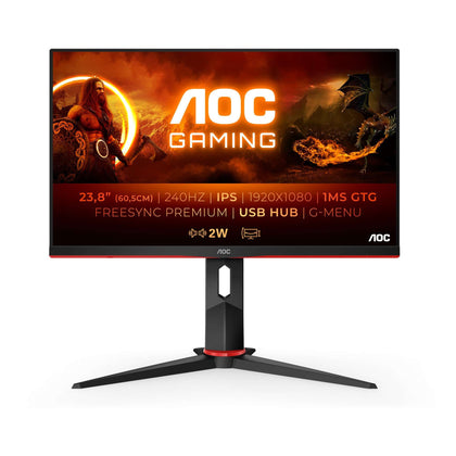 Mon 23.8 Tn 0,5 Dp Gaming 240Hz Mm Aoc 24G2Zu Reg Altezza Pivot Hdmi