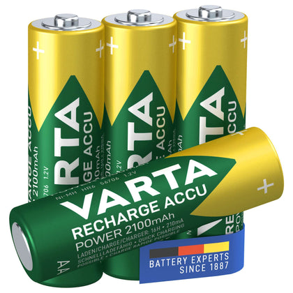 Batteria Stilo Aa Ricaricabile 2100Mah Conf.Blister 4Pz Varta