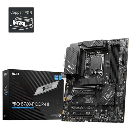 Mb  Pro B760-P Ddr4 1700 4D4 2M.2 4S3 U3.2 Gbl H/D Atx