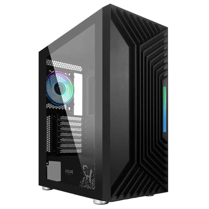 Case Mid-Tower No Psu Ne-O F18 2Usb3 Vetro Temperato 1Fan+Ledstrip