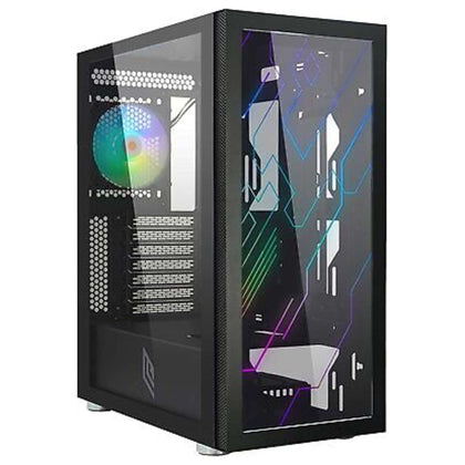 Case Mid-Tower No Psu Utopia F15 Bl 1Usb3 2Usb2 Vetro Temperato Rgb Fan