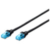 Cavo Rete Utp Cat.5E 0,5Mt Nero Non Schermato