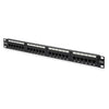 Patch Panel 24 Porte Non Schermato Utp Cat.5E 8 Poli Rj45 Rack 19