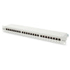 Patch Panel 24 Porte Schermato Cat.6 8 Poli Rack 19 Bianco