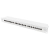 Patch Panel 24 Porte Schermato Utp Cat.6A 8 Poli Rack 19 Bianco