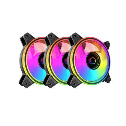 Ventola Mira 120 Rgb Kit 3Pack Pwm Halo 1100Rpm 3Fan + Controller