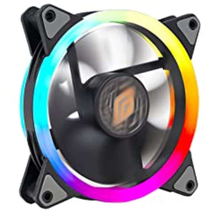 Ventola Lips 120 Rgb Blk Dual Halo Rainbow Antivibration 1200Rpm 16Led