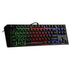 Cosmo Tastiera Gaming QWERTY USB Plug e Play Multimediale 87 Tasti Switch Semi-Meccanica Retroilluminazione RGB Arcobaleno 19 Tasti Anti-Ghosting Layout Italia