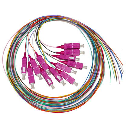 Pigtail Fibra Ottica Om4 Sc 2Mt Simplex Confezione 12Pz Colorati