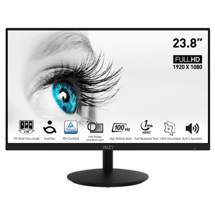 Mon 23,8Ips Hdmi Vga Bk Mm 100Hz Msi Pro Mp242A 4Ms Fhd Black 16:9