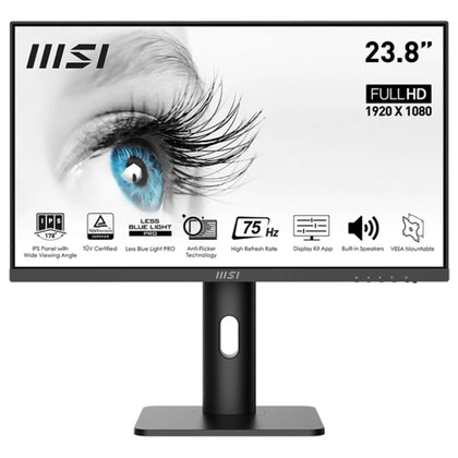 Mon 23,8Ips Hdmi Dp Bk Pivot Msi Pro Mp243P 5Ms Fhd Black 16:9