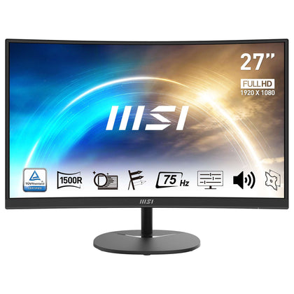 Mon 27Va Hdmi Vga Led Fhd Curved Msi Pro Mp271Ca Black 16:9 75Hz