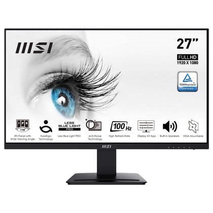 Mon 27Ips Hdmi Dp Vga Bk Mm Fhd Msi Pro Mp273A Black 16:9