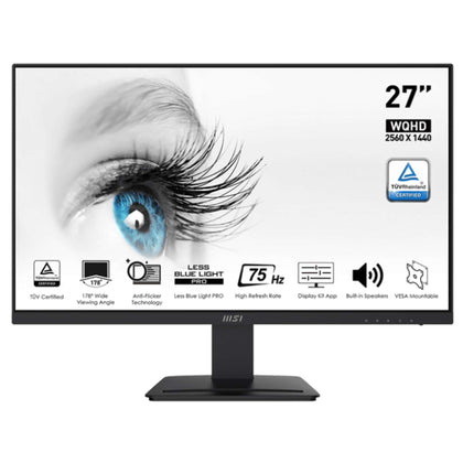 Mon 27 Va Hdmi Dp 2K Bk Mm Msi Pro Mp273Qv Black 16:9