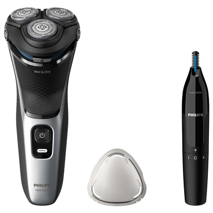 Philips Rasoio Elettrico S3143/02 Ricaricabile 3 + Rifinitore Bundle