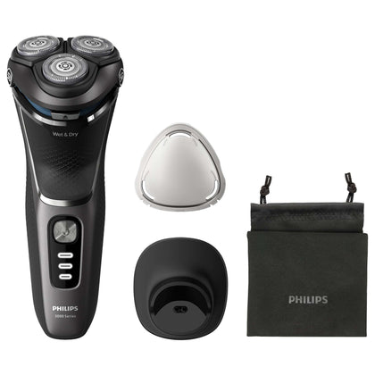 Shaver 3000 Series S3343/13 Rasoio Barba Skinprotect Nero e Grigio