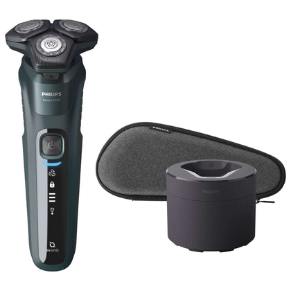 Philips Rasoio S5000 360D Skiniq Wet Dry Con Rifinitore A Scomparsa