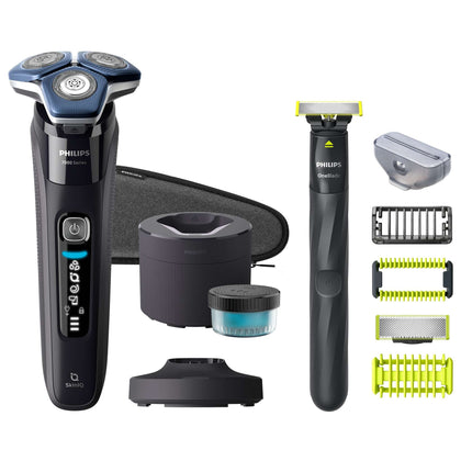 Philips Rasoio Elettrico Special Kit Rasoio 7000 + Rasoio Oneblade
