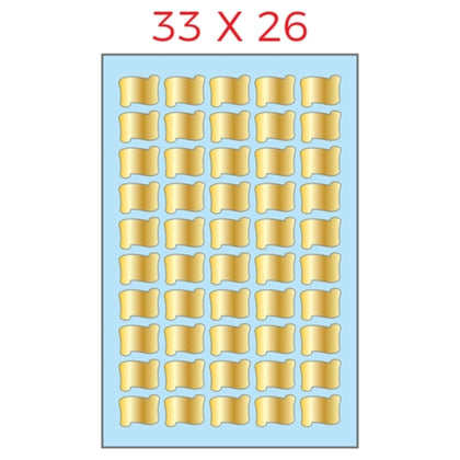 Cf.100Fg. A4 Etichette Adesive 33X26 Oro 506 X1