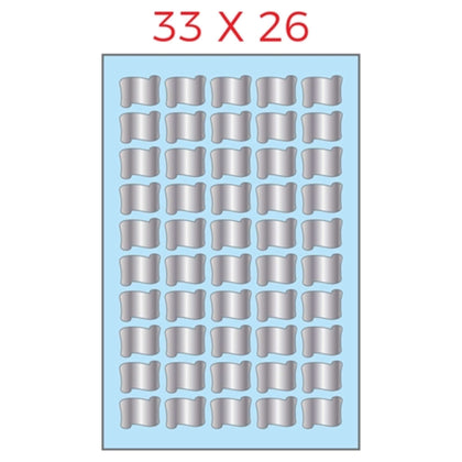 Cf.100Fg. A4 Etichette Adesive 33X26 Argento 506 X1