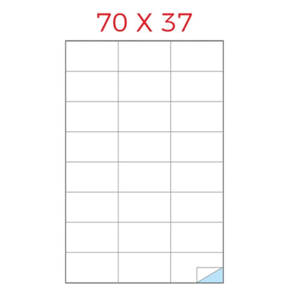 Cf.100Fg. A4 Con 24 Etichette Adesive 70X37 X1