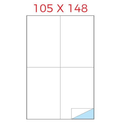 Cf.100Fg. A4 Con 4 Etichette Adesive 105X148 X1