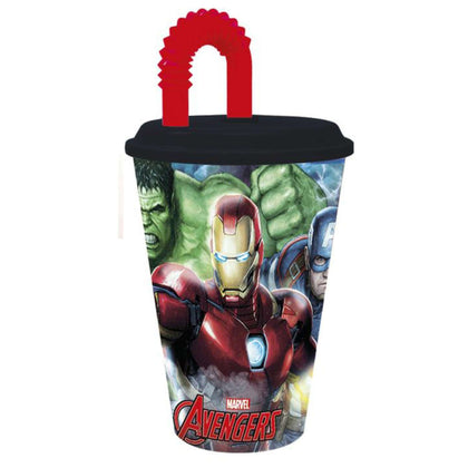 Bicchiere Con Cannuccia Avengers 430Ml St87730 X1