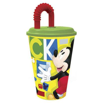 Bicchiere Con Cannuccia Mickey 430Ml St50130 X1