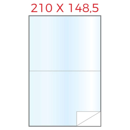 Cf.50Fg A4 Etichette Ades. Poliest. Trasp. 210X148 X1