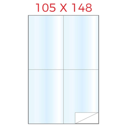 Cf.50Fg A4 Etichette Ades. Poliest. Trasp. 105X148 X1