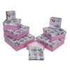 Set 8 Scatole Regalo Rosa Con Rose E Cuori 101694 X1