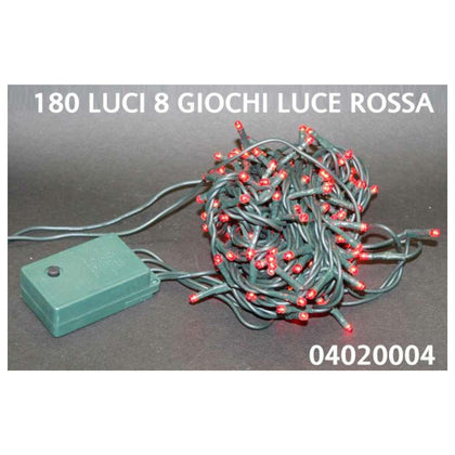 Serie 180 Luci 8 Giochi Rosse X1