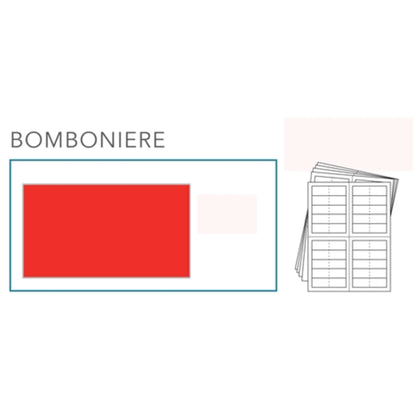 Conf. 20 Bigliettini Bomboniera Rosso 00049 X10