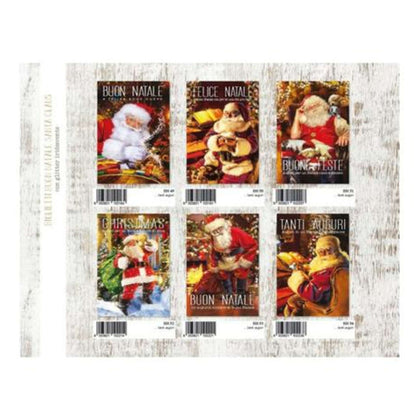 Biglietti Buon Natale Santa Claus Abh10 X12