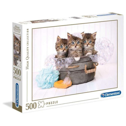 Puzzle 500Pz Hqc Kittens And Soap 35065 X1