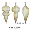 Pendenti Metal/Organza 3Ass.H80Cm Ivory/Gold X1