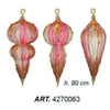 Pendenti Metal/Organza 3Ass.H80Cm Red/Gold X1