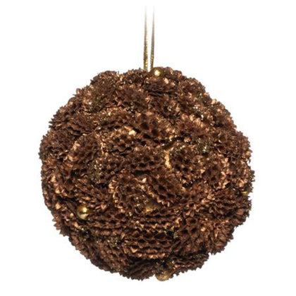 Sfera Decorata Copper/Gold 80Mm. Jy40789/C X12