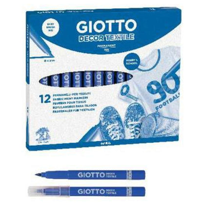Marker Giotto Textile Blu X12