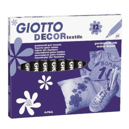 Marker Giotto Textile Nero X12