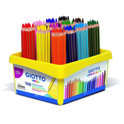 Schoolpack 108 Pastelli Mega Giotto 5235 X1