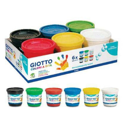 Cf.6 Colori A Dita Giotto 200Ml. X1