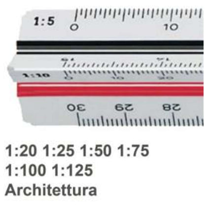 Scalimetro Scala 1:20/125 M+R Uso Architetto X1