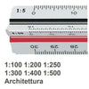 Scalimetro Scala 1:100/500 M+R Uso Architetto X1