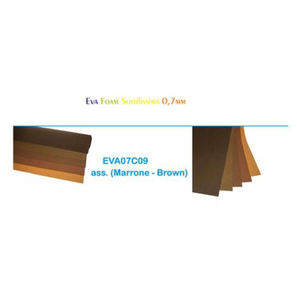 Cf. 5 Gomma Eva 0.7Mm. 50X70 Tonalità  Marrone X1