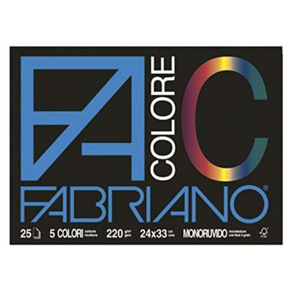 Blocco Colore Fabriano 24X33 25Ff. X5
