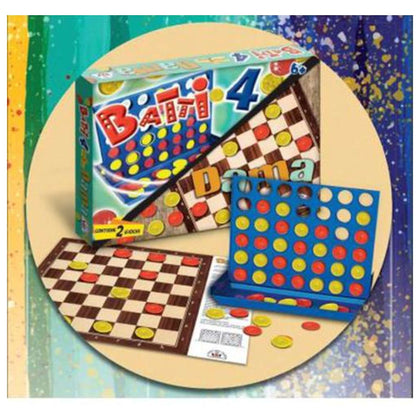 Set Gioco Batti 4 E Dama 6+ Anni