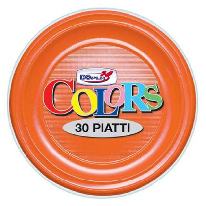 Cf.30 Piatti Piani Arancio X1